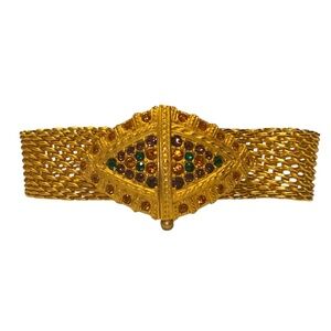 Camrose & Kross JBK (Jacqueline Bouvier Kennedy) Gold Mesh Bracelet 7”
